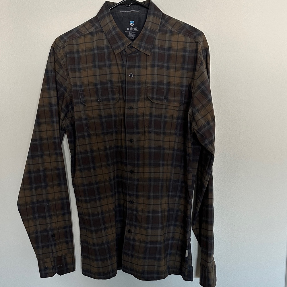 Kuhl Men's Casual Plaid Shirt - Brown